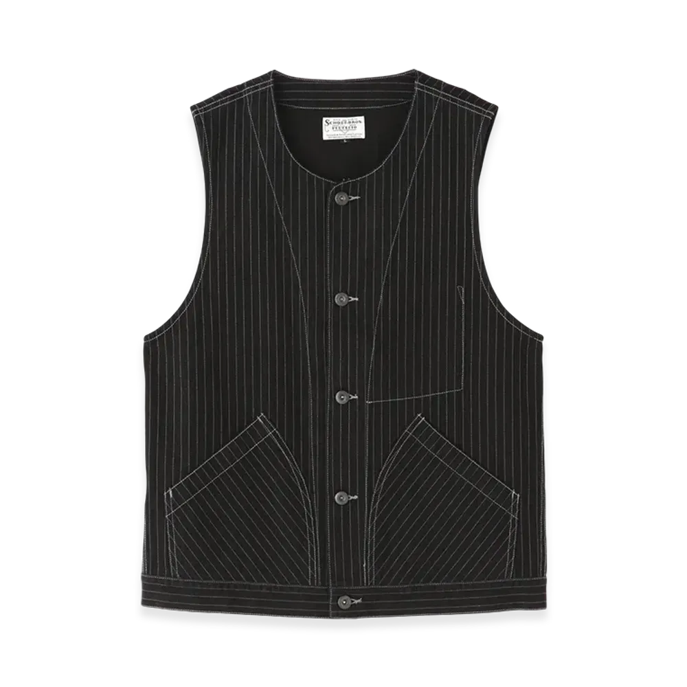 Schott Old Hickory Denim Vest "Black"