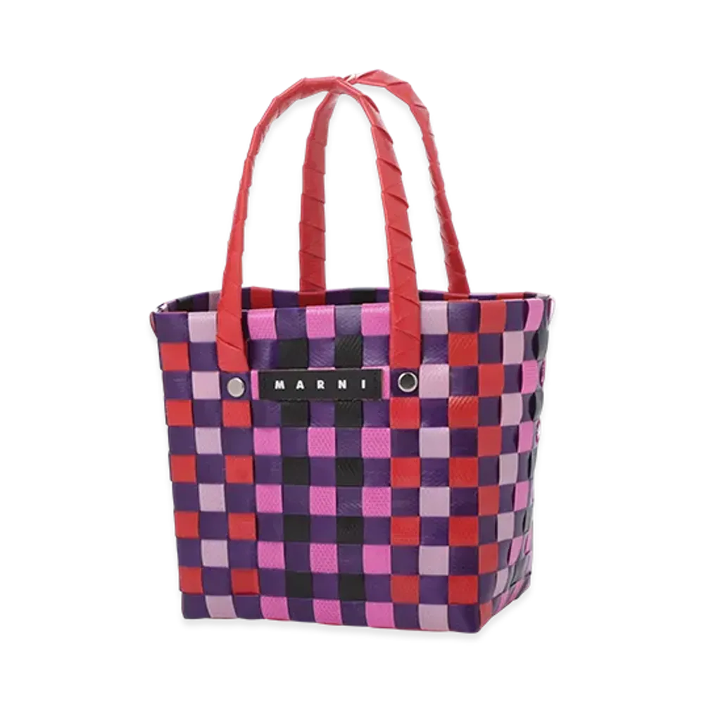 MARNI Micro Basket Bag "Red/Purple"