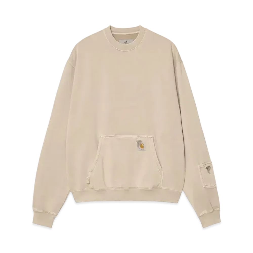 Carhartt WIP x INVINCIBLE with Shinsuke Nakada Pigment Dyed Sweatshirt "Simply Taupe Pigment"
