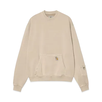 Carhartt WIP x INVINCIBLE with Shinsuke Nakada Pigment Dyed Sweatshirt "Simply Taupe Pigment"
