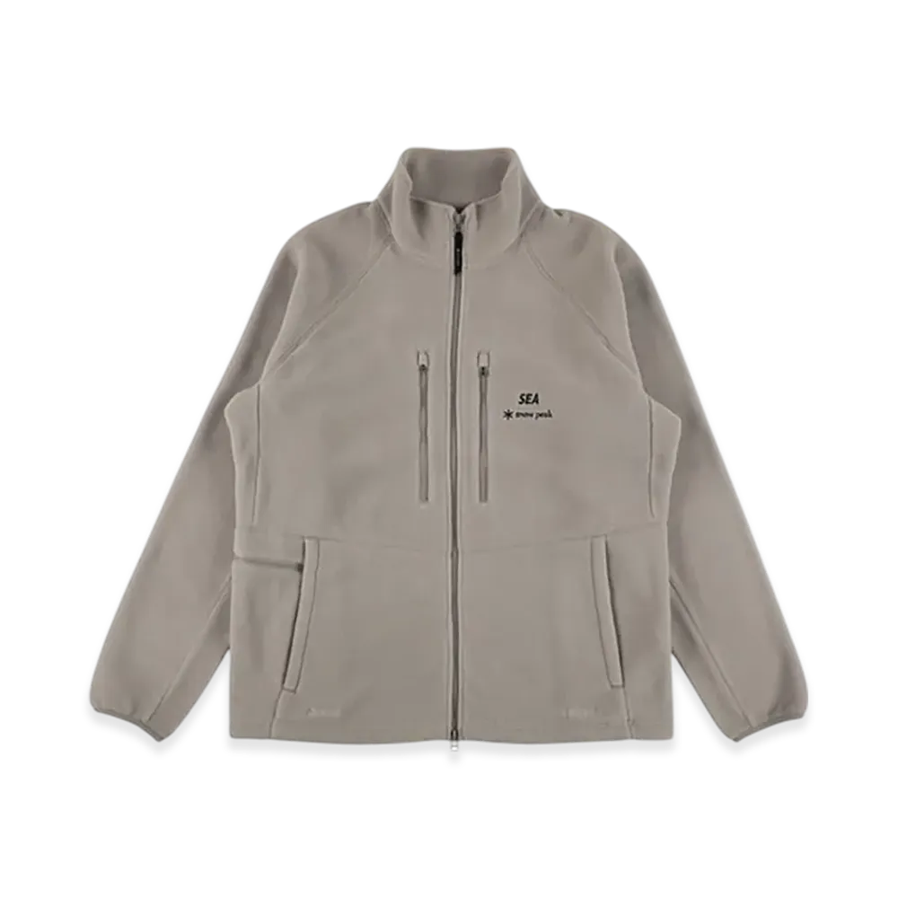 WIND AND SEA x Snow Peak Water-Repellent Fleece Jacket "Light Gray"