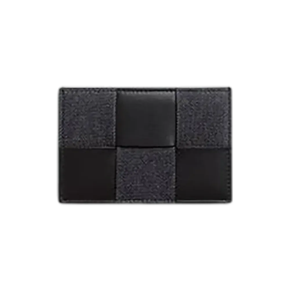 Bottega Veneta Cassette Credit Card Case "Dark Indigo/Black"