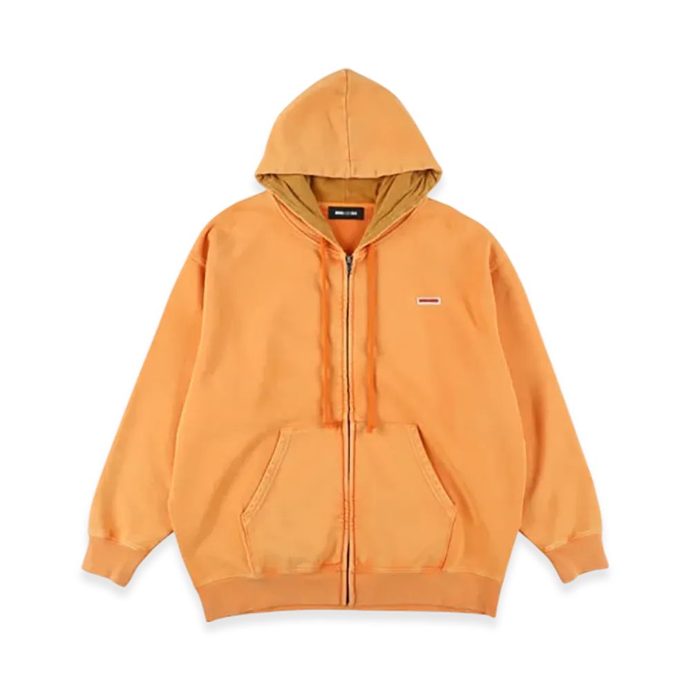 WIND AND SEA Pigment Zip Up Sweatshirt "Orange"