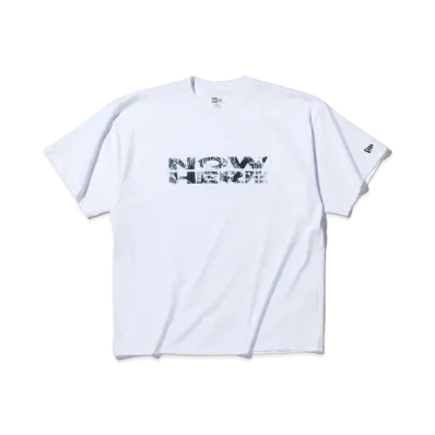NEW ERA x KOSUKE KAWAMURA Short Sleeve Oversized Cotton T-shirt Now Here "White"