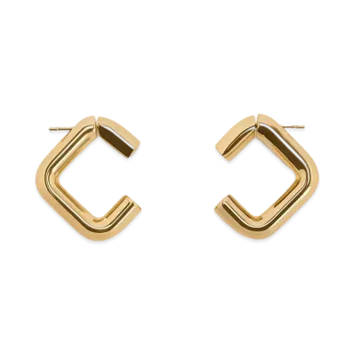 CHARLES & KEITH Angular Hoop Earrings "Gold"