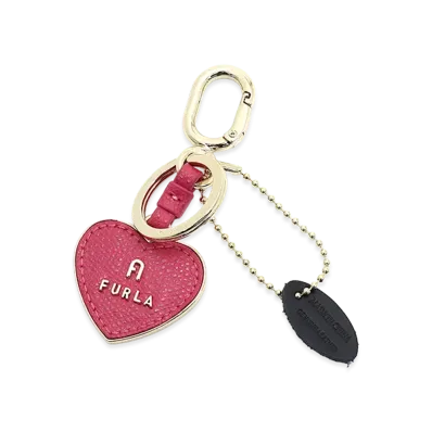 FURLA Women's Camelia Heart Keyring "Velvet Pink"