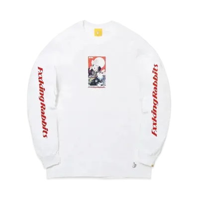 FR2 Rabbits Hanafuda Longsleeve T-shirt "White"