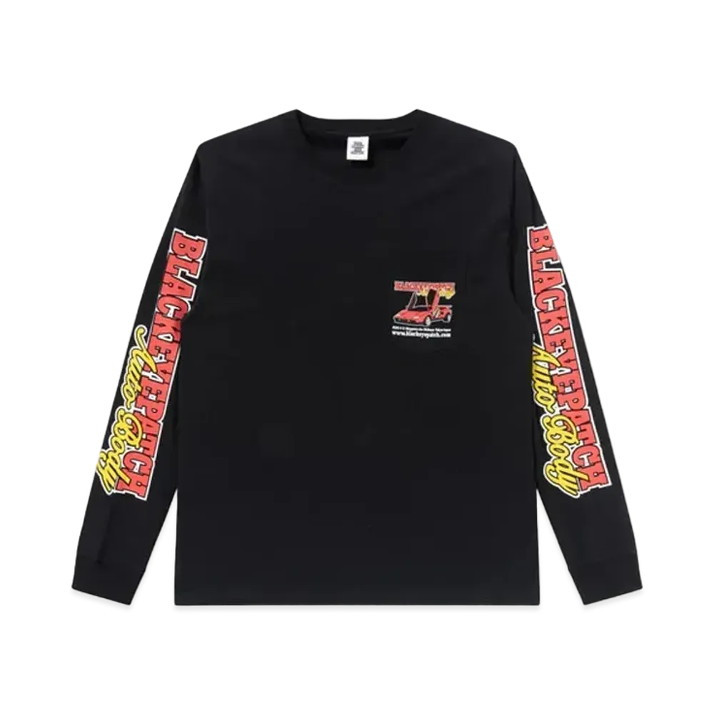 Black Eye Patch Auto Body L/S Tee "Black"