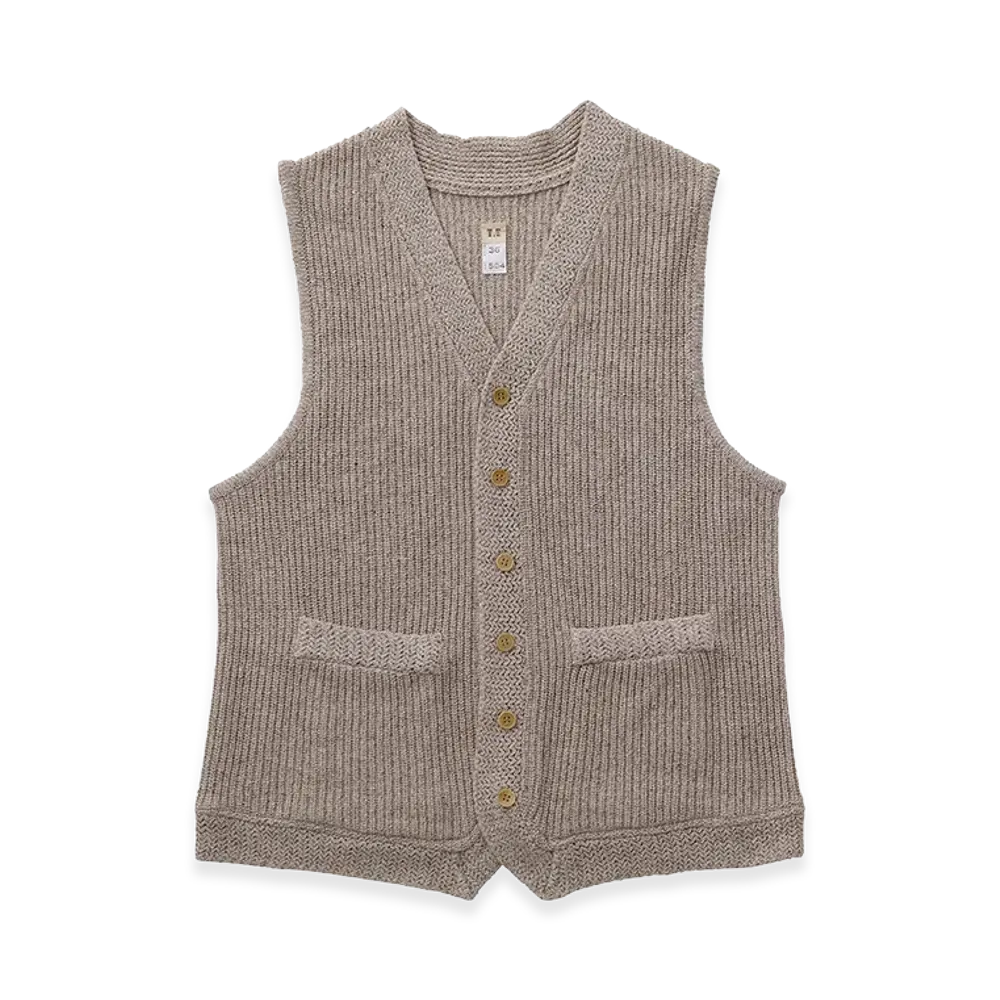 T.T Taiga Takahashi LOT.504 Knitted Vest "Ivory"