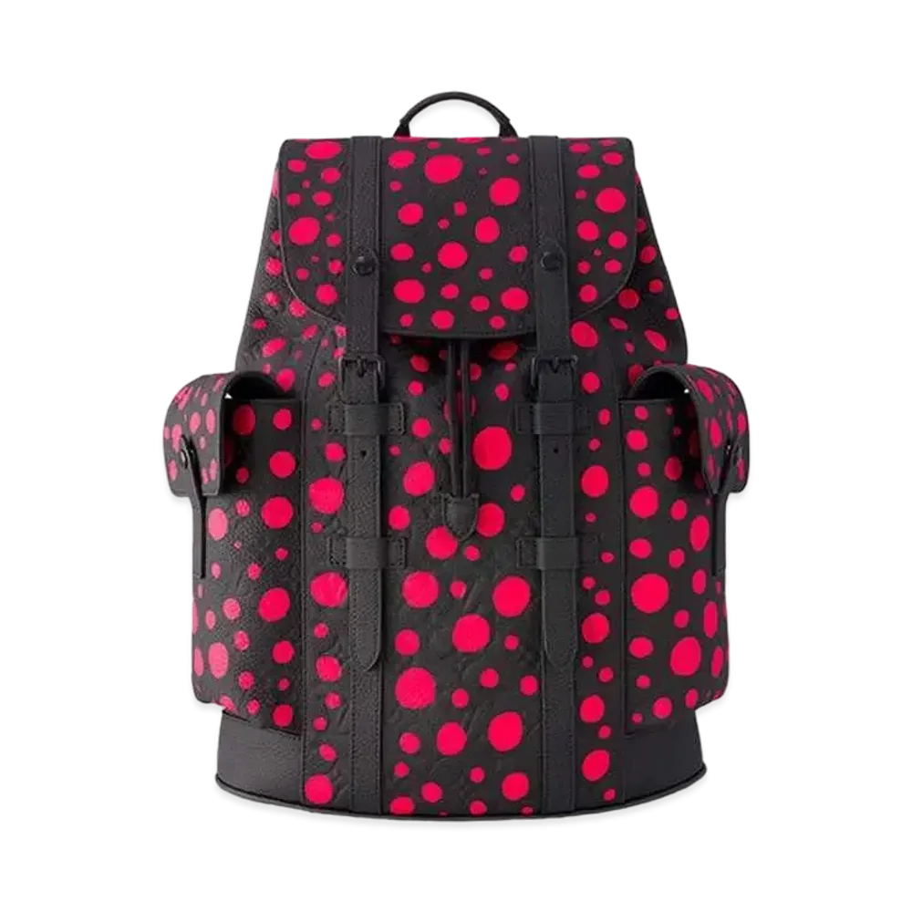 Louis Vuitton x Yayoi Kusama Christopher MM Backpack Taurillon Monogram Leather Infinity Dots "Noir"