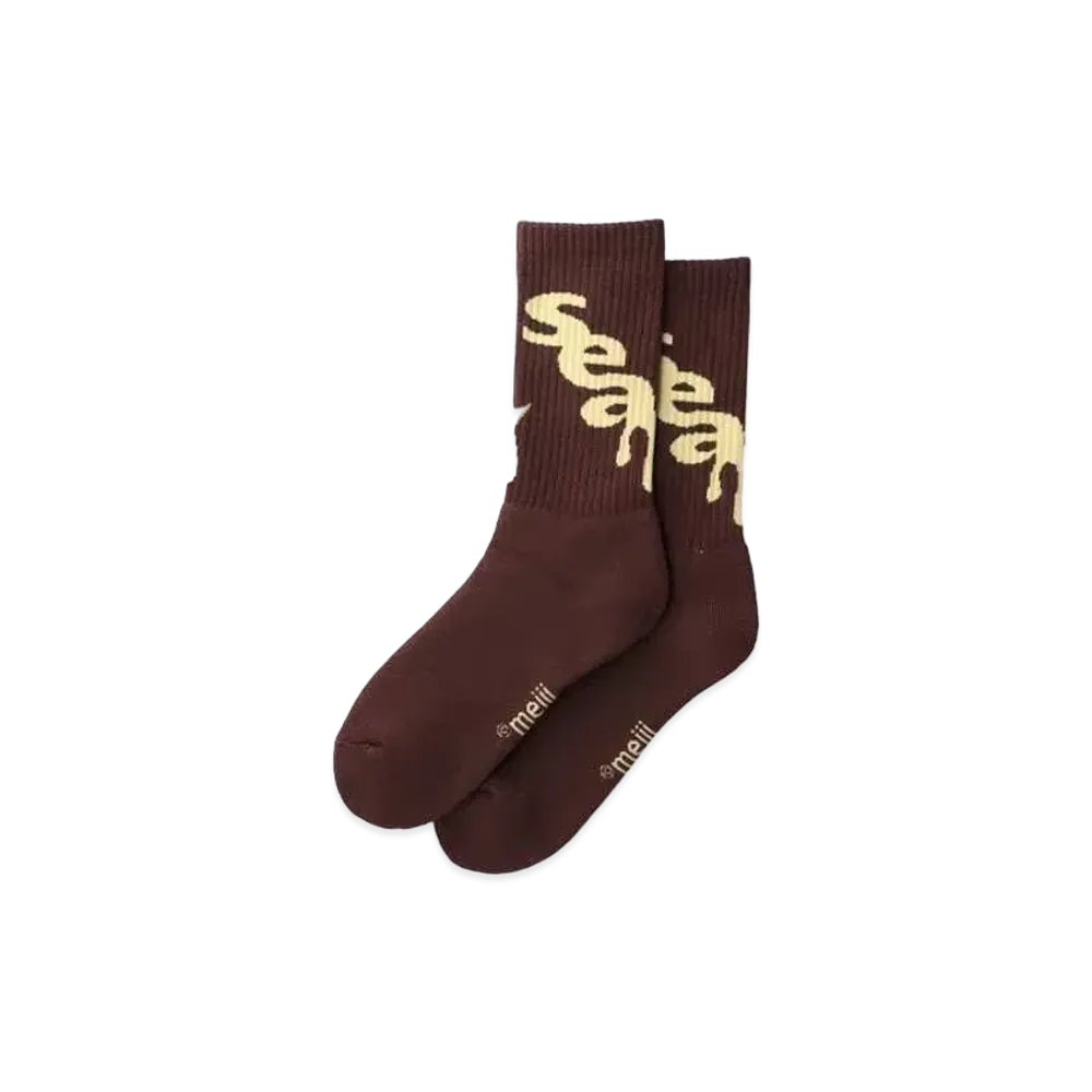 WIND AND SEA x meiji (sea) Sox "Milk Chocolate"