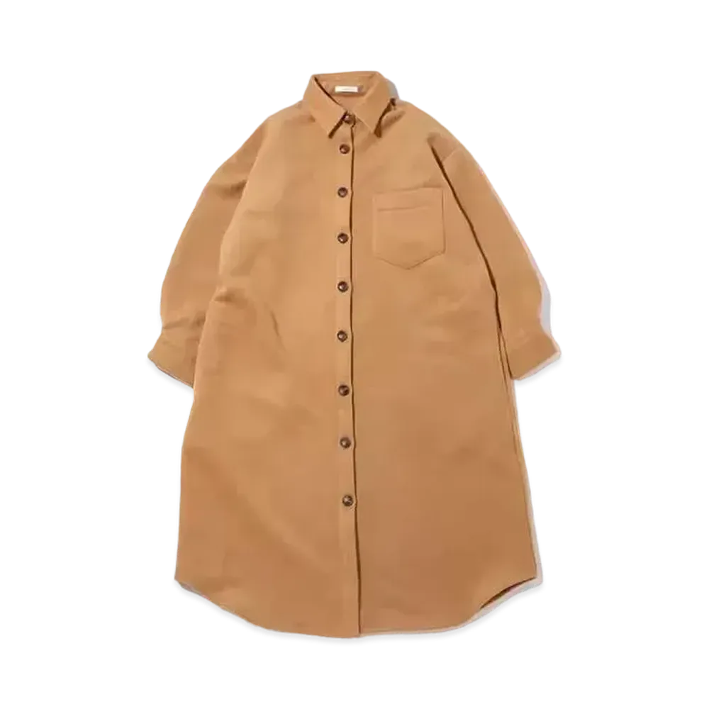 atmos pink Big Long Shirt "Beige"