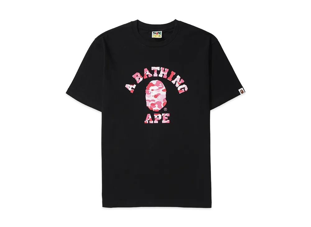 A BATHING APE ABC Camo College Tee "Black/Pink"