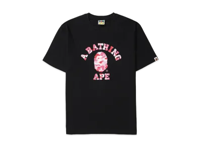 A BATHING APE ABC Camo College Tee "Black/Pink"