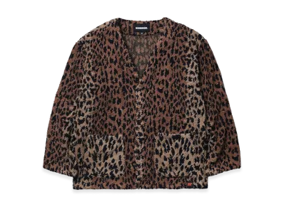 NEIGHBORHOOD x Hippopotamus . Terry Cloth Cardigan LS "Leopard"