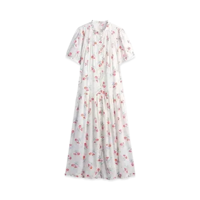 GAP x DOEN Pintuck Floral Midi One Piece "New Off White Floral"
