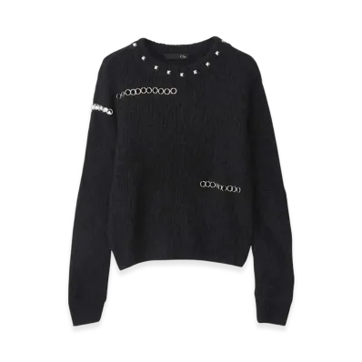HYSTERIC GLAMOUR Studded Rib Sweater "Black"