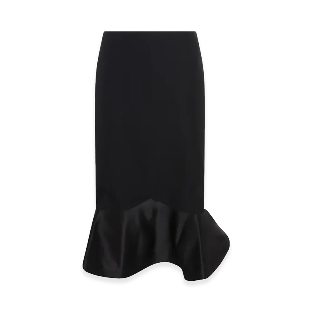 FENDI Women's Grain De Poudre Skirt "Black"
