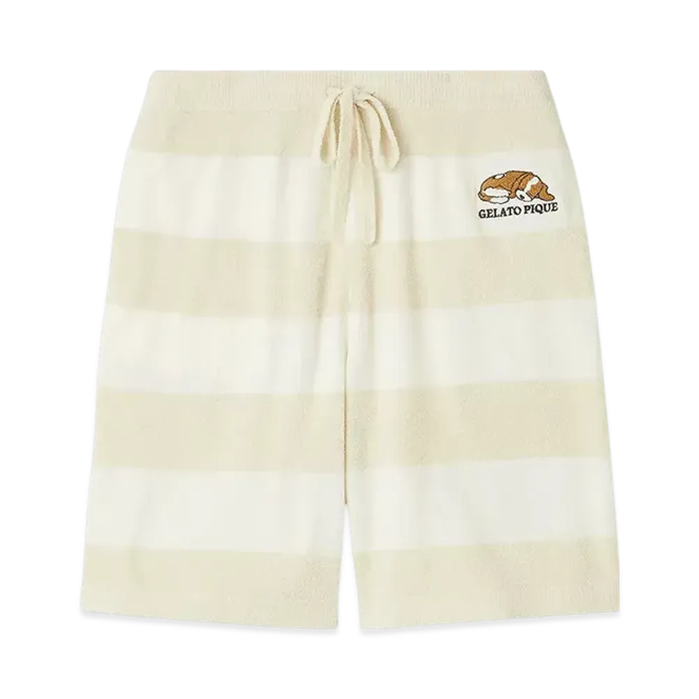 GELATO PIQUE Homme Airy Moko Dog Applique Shorts "Cream"