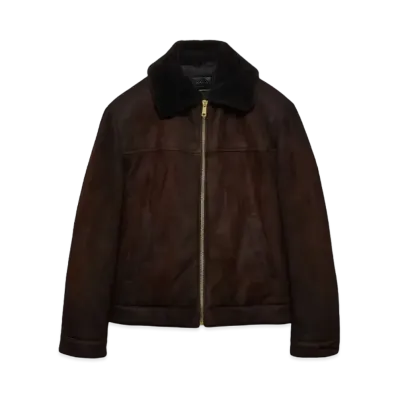 PRADA Men's Suede Jacket "Dark Brown"