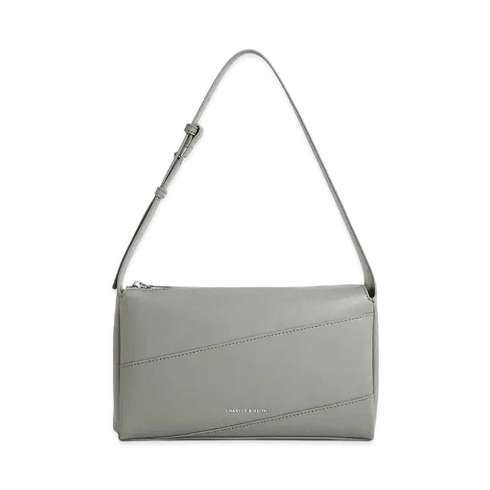 CHARLES & KEITH Torin Slouchy Shoulder Bag "Grey"
