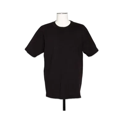 sacai Side Zip Cotton T-Shirt "Black"