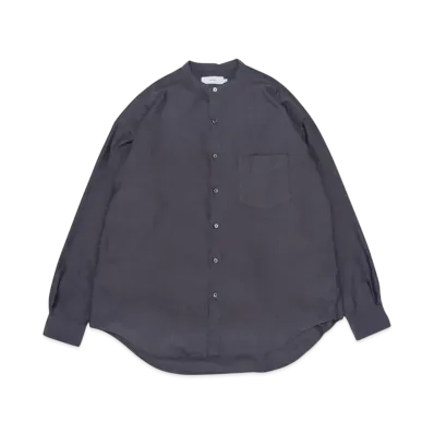 Graphpaper Oxford L/S Band Collar Box Shirt "Grey"