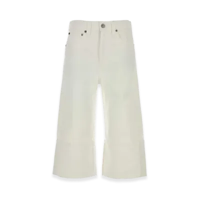 KHAITE Women's Denim Capri Pant "White"