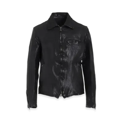 Yohji Yamamoto POUR HOMME Backlash Calf Dyed W Single Riders "Black"