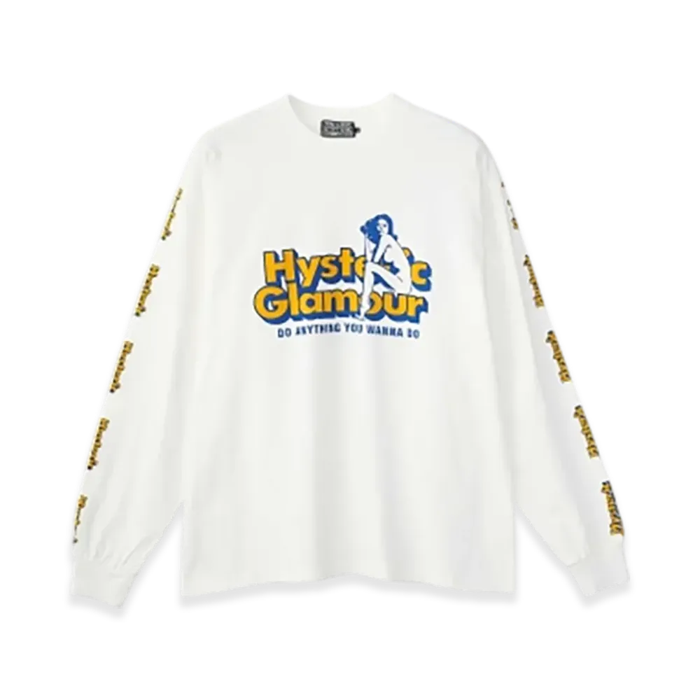 HYSTERIC GLAMOUR Do Anything T-Shirt "White"