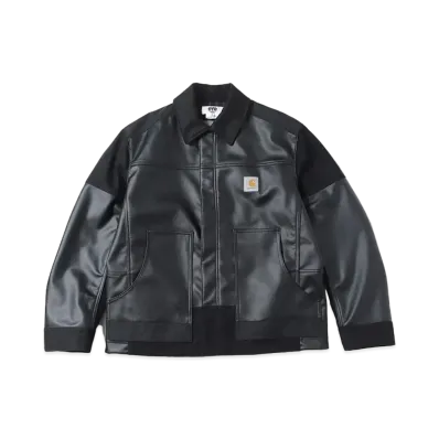 JUNYA WATANABE MAN x Carhartt Synthetic Leather Cotton Duck Ester Ox W Name "Black"