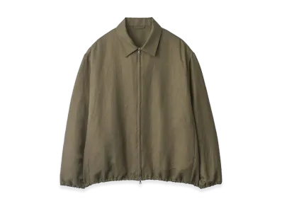 ssstein Silk Linen Twill Light Zip Jacket "Khaki"