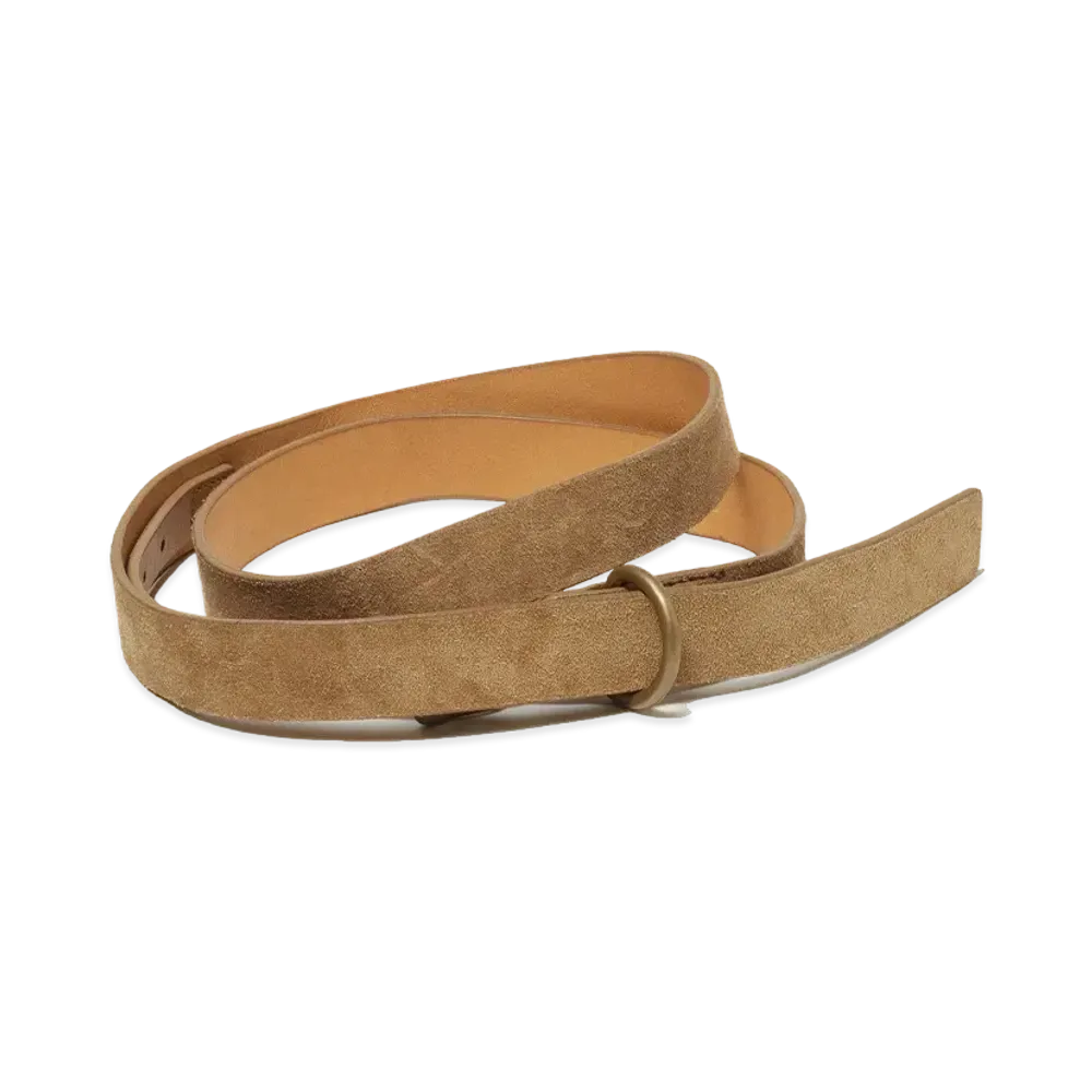 AURALEE Leather Belt "Kodu Beige"