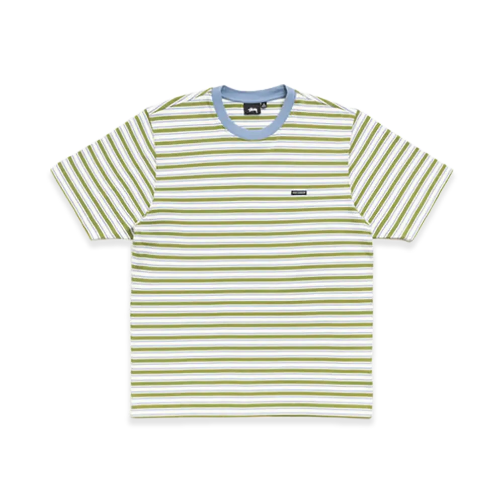 Stussy Beach Stripe Tee "Moss"