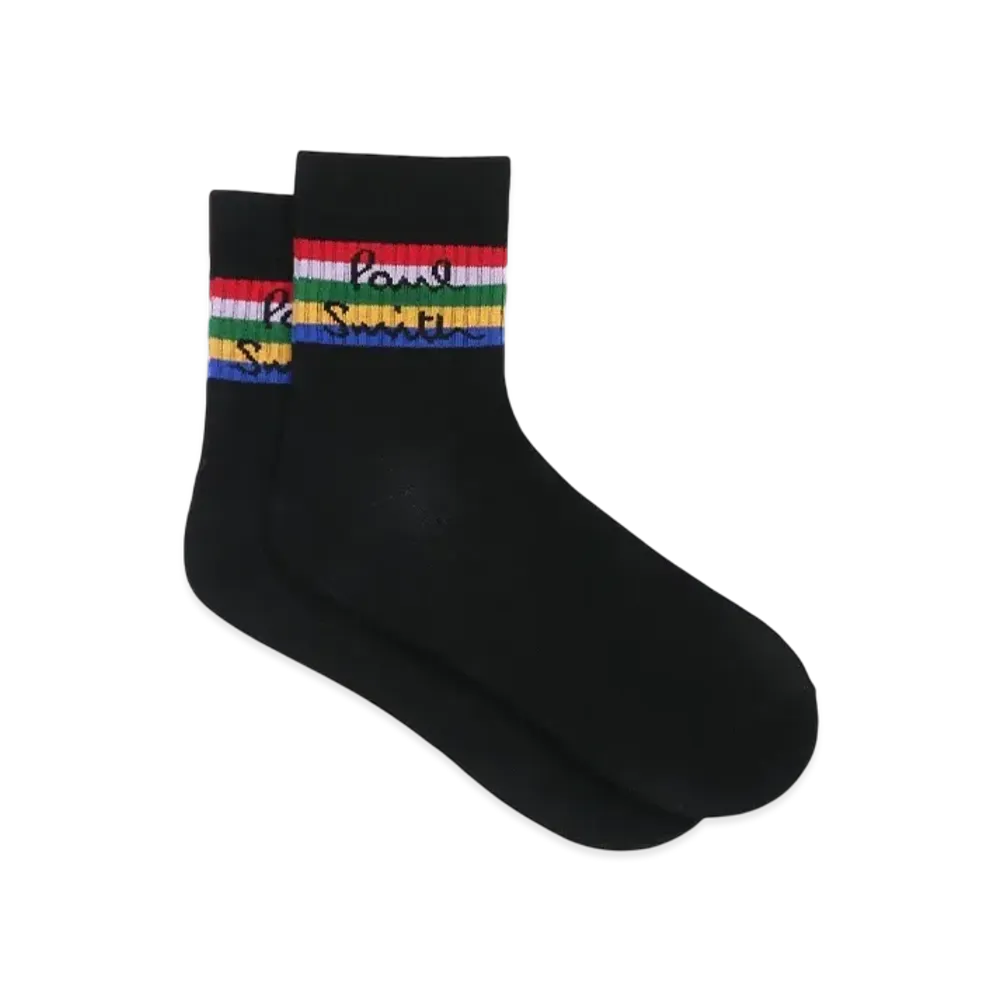Paul Smith Logo Pop Color Socks "Black"