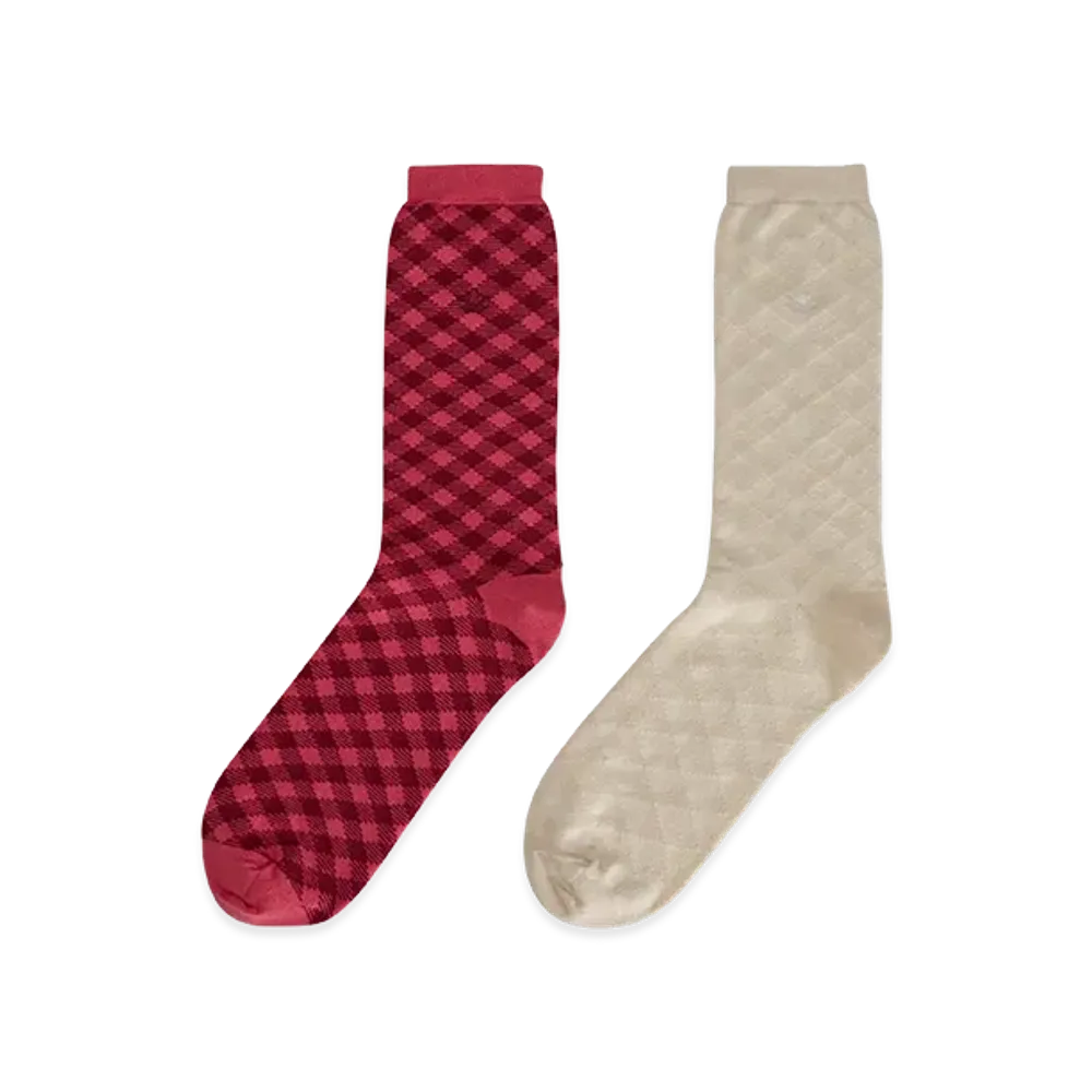 adidas x Wales Bonner Check Socks "Craft Pink/Bliss"