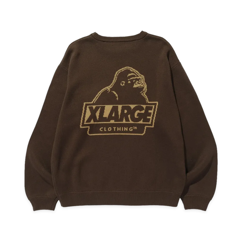 XLARGE OG Crewneck Sweater "Brown"