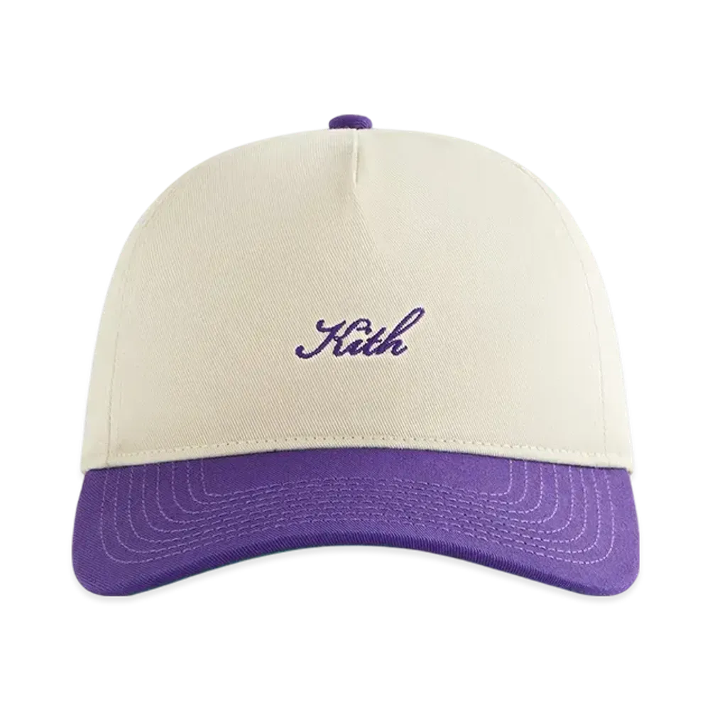 Kith Women Two-Tone Cotton Twill Pinch Crown Cap "Sandrift"