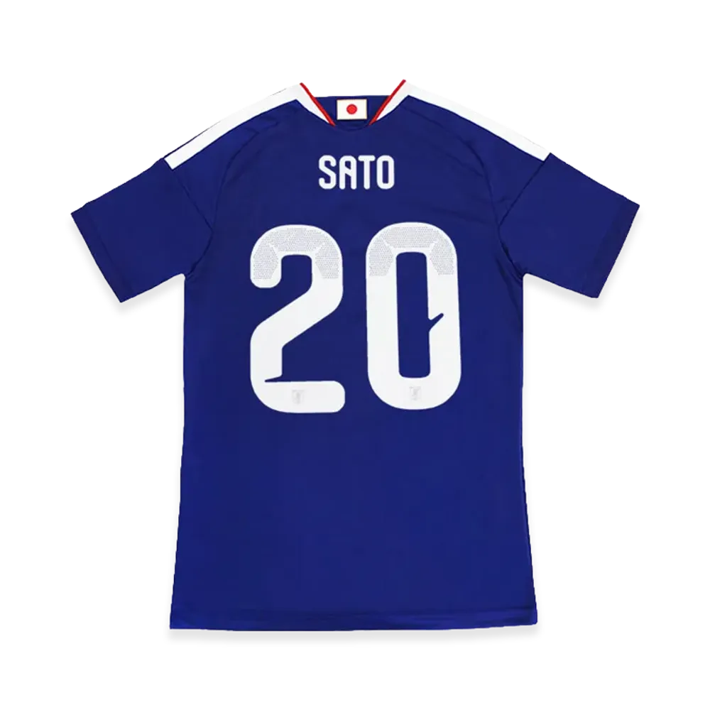 アディダス サッカー 日本代表 2026 ホーム レプリカ ユニフォーム #20 佐藤龍之介 "ジャパンブルー/アッシュブルー"