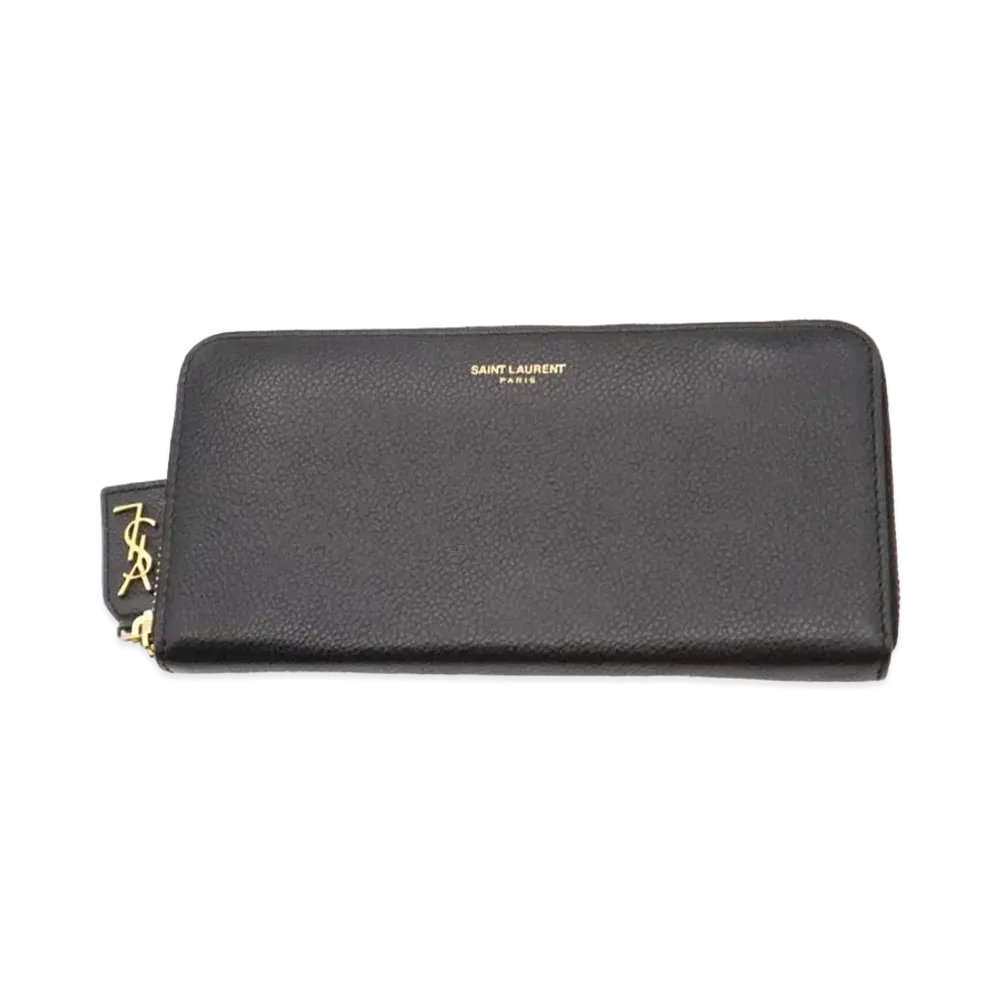 Saint Laurent Rive Gauche Zip Around Wallet "Black"