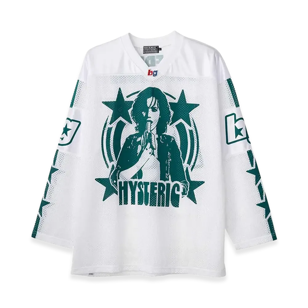 HYSTERIC GLAMOUR Banana Girl Hockey Shirt "White"