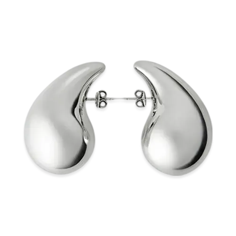Bottega Veneta Large Drop Earrings "Silver"