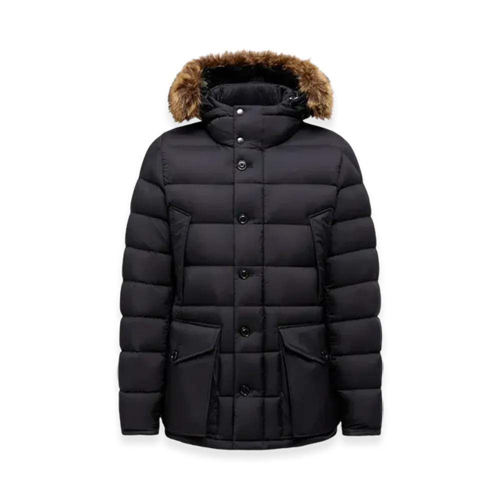 MONCLER Clunye Hooded Mid-Length Down Jacket "Black"
