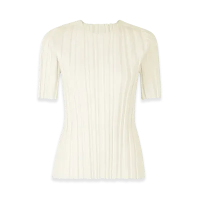 PLEATS PLEASE ISSEY MIYAKE Rib Knit "Off White"