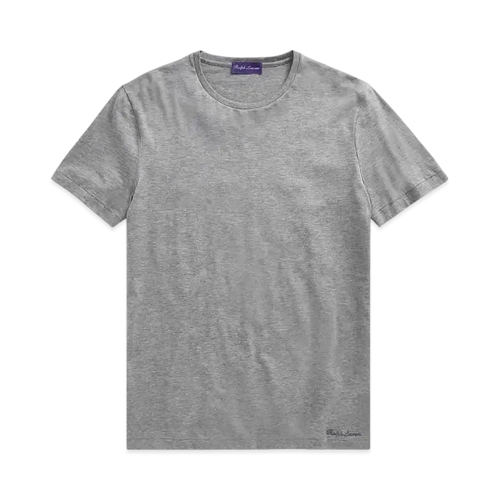 Ralph Lauren Purple Label Cotton Lyle Crewneck Tee "Gray"