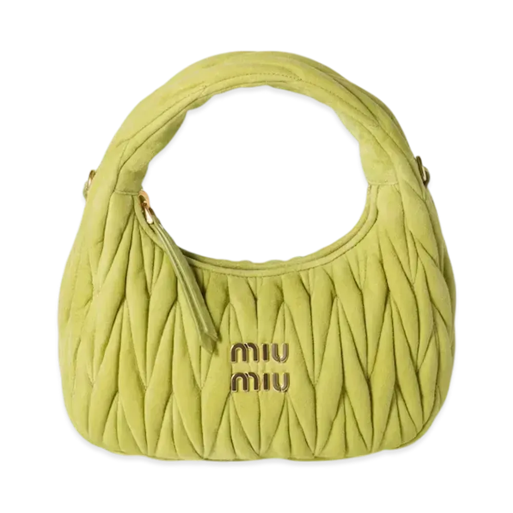 MIUMIU Wander Matelasse Suede Bag Small "Olive"