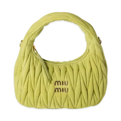 MIUMIU Wander Matelasse Suede Bag Small "Olive"