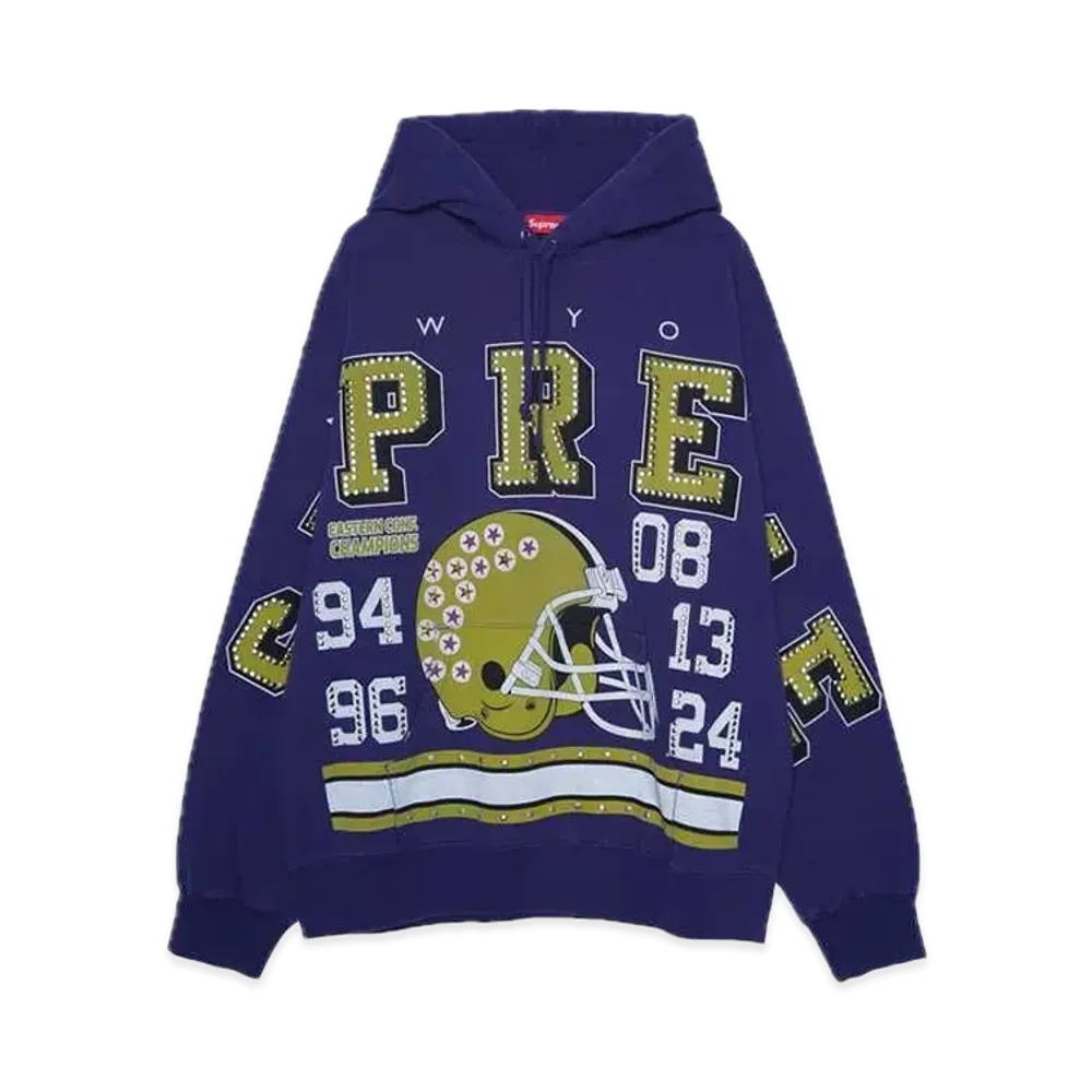 Supreme Champions Studded Hooded Sweatshirt "Dark Royal"