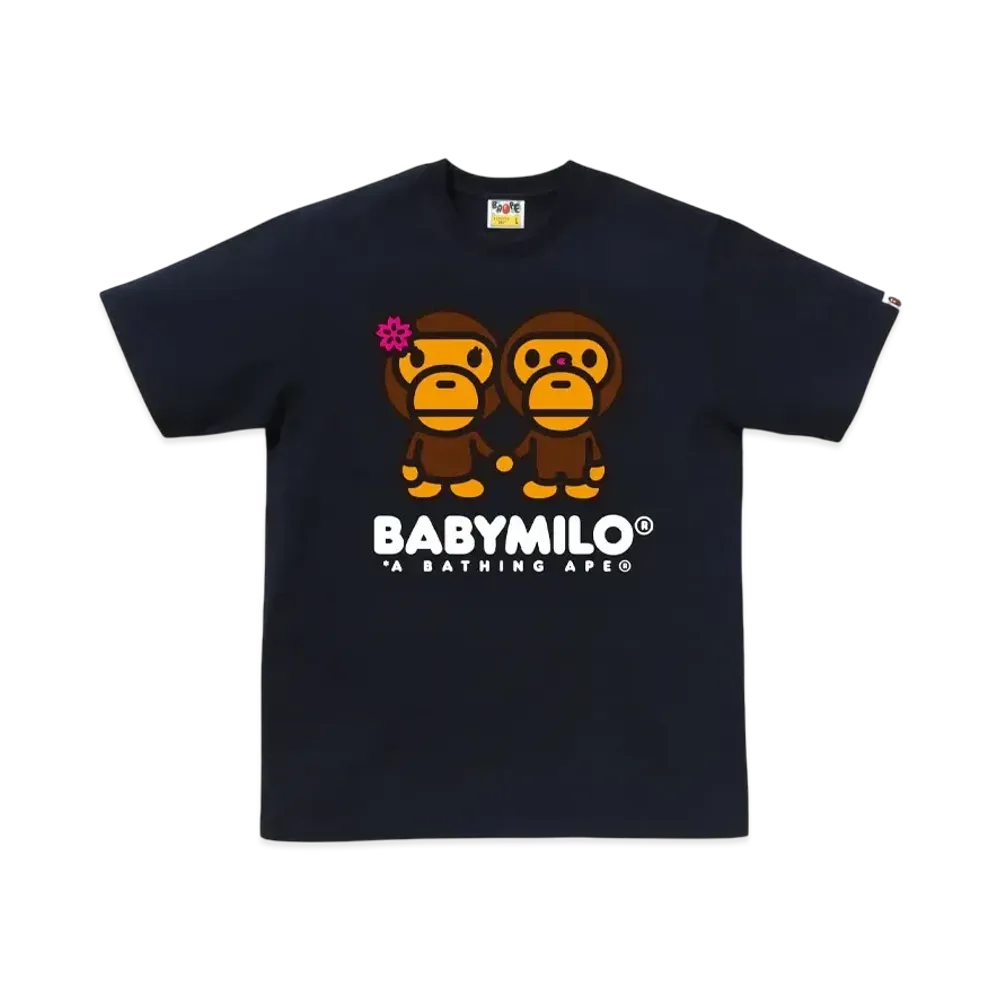 A BATHING APE Sakura Baby Milo Tee "Navy"