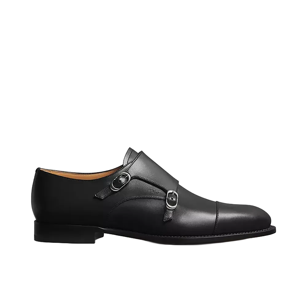 Dior Heir Double Monk Derby Shoe Smooth Calfskin "Black"